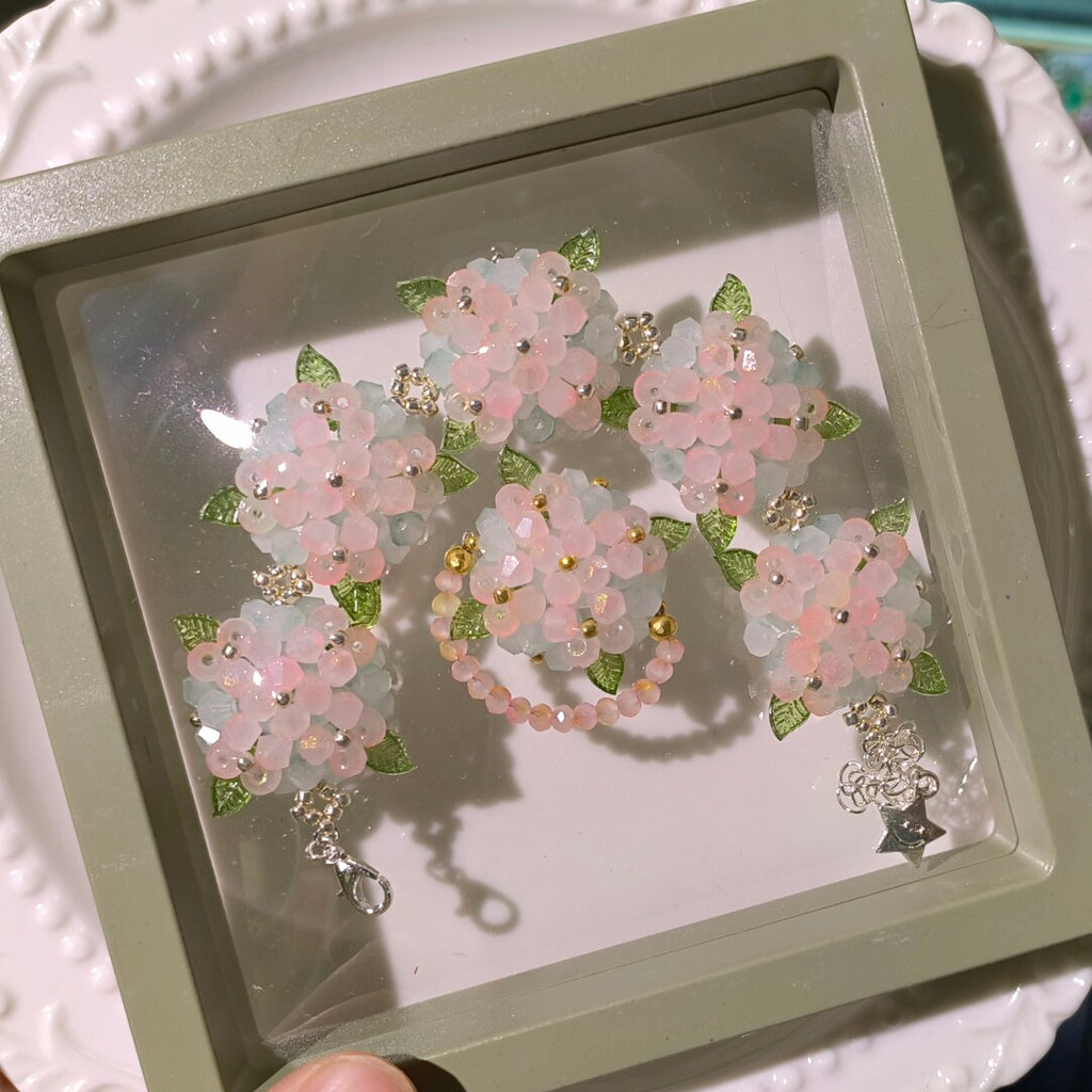 Endless Summer Hydrangea Bracelet – DIY Kit or Finished | 24 Floral Colors