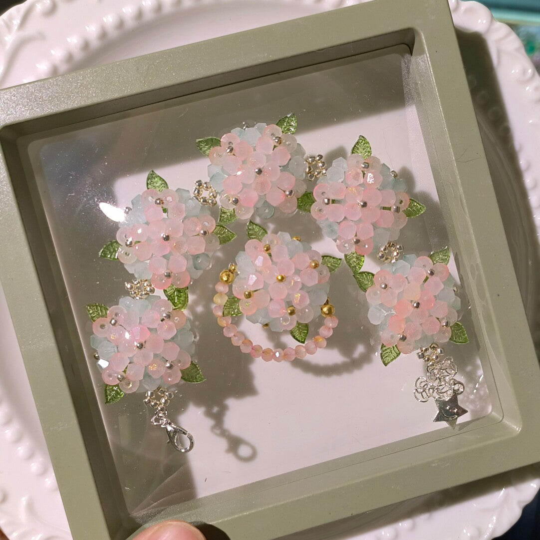 Endless Summer Hydrangea Bracelet – DIY Kit or Finished | 24 Floral Colors