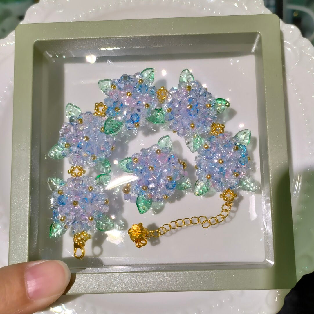 Endless Summer Hydrangea Bracelet – DIY Kit or Finished | 24 Floral Colors