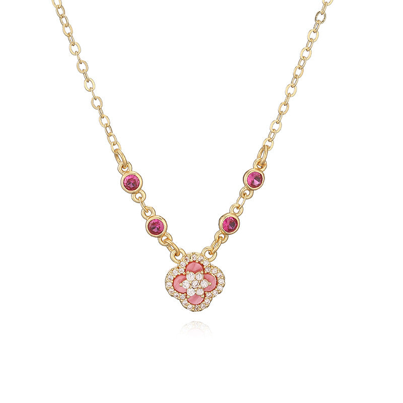 Everyday Clover Jewelry Set – Choose Your Favorite Color! Ring, Earrings & Necklace