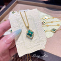 Peacock Green Clover Collection – Vintage Court Flower Jewelry
