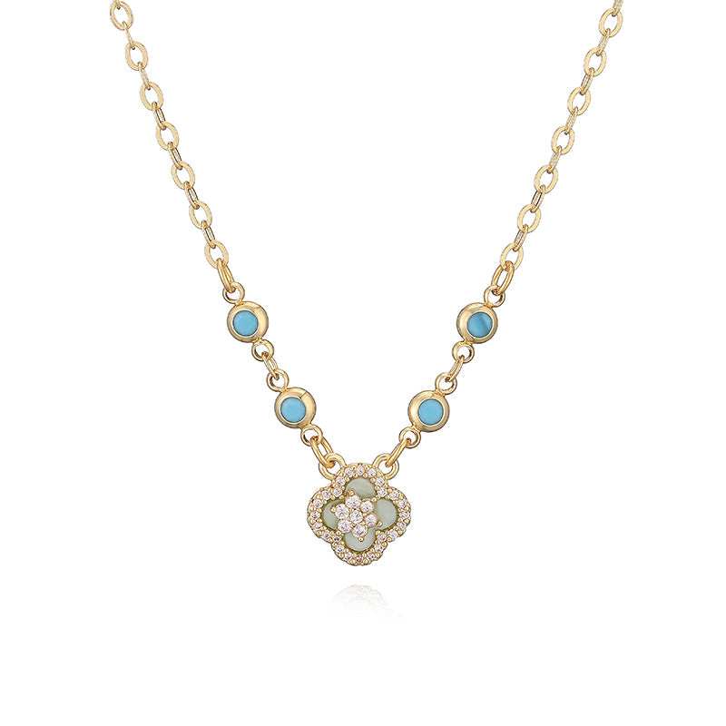 Everyday Clover Jewelry Set – Choose Your Favorite Color! Ring, Earrings & Necklace
