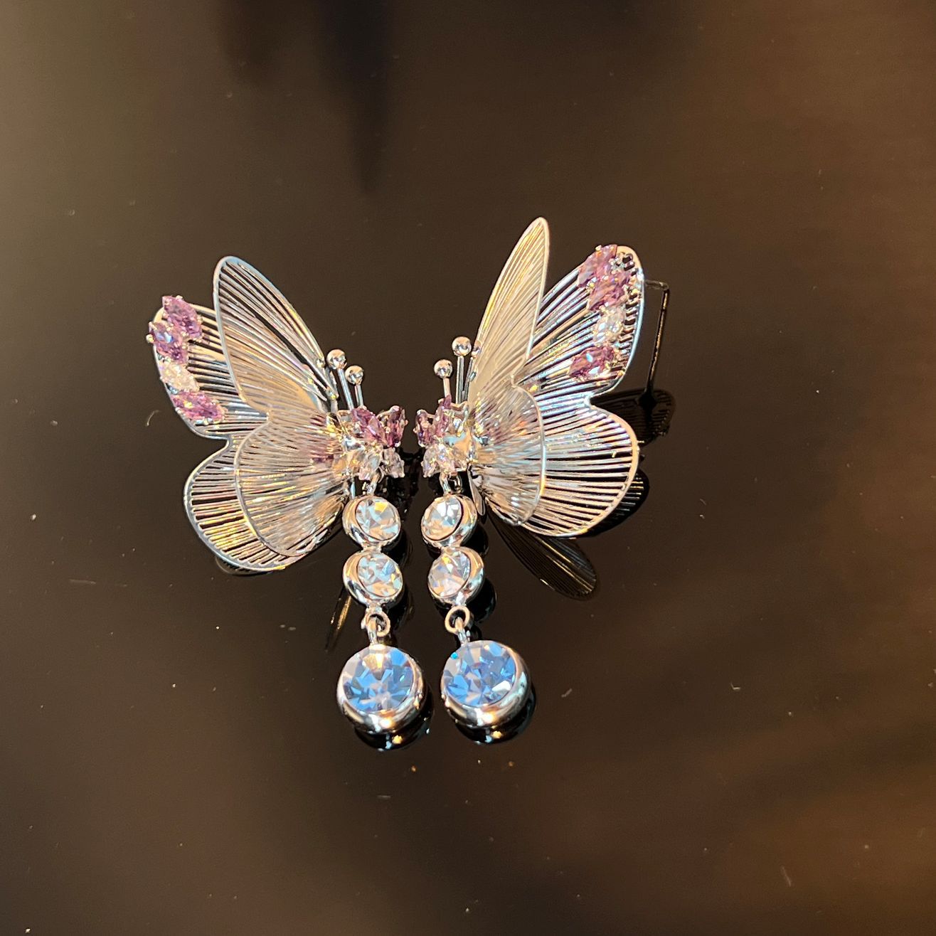 Summer Butterfly Studs – 925 Silver, Silver or Gold Tone