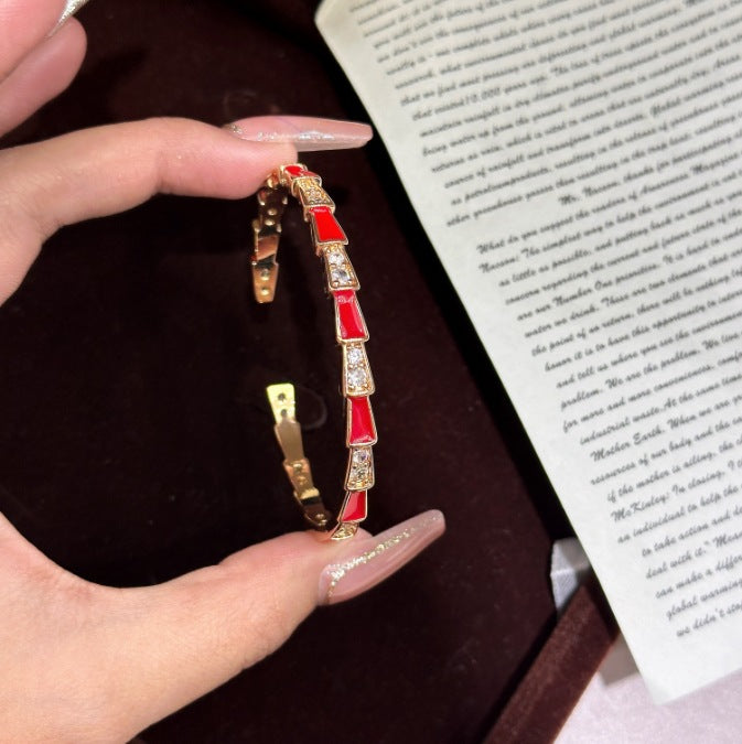 Luxury Brushed Pavé Bracelets – 58 Styles, Champagne Gold