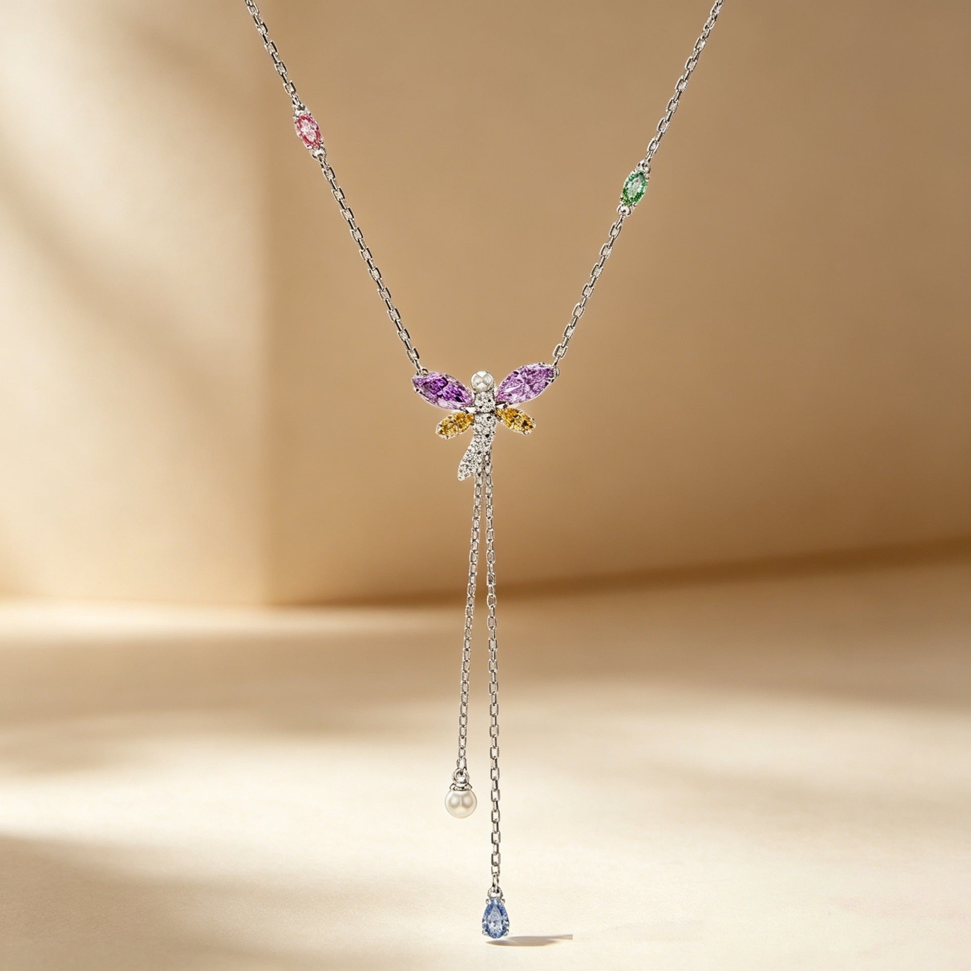 Unique Dragonfly Jewelry Set – Crystal Accessories for Special Occasions