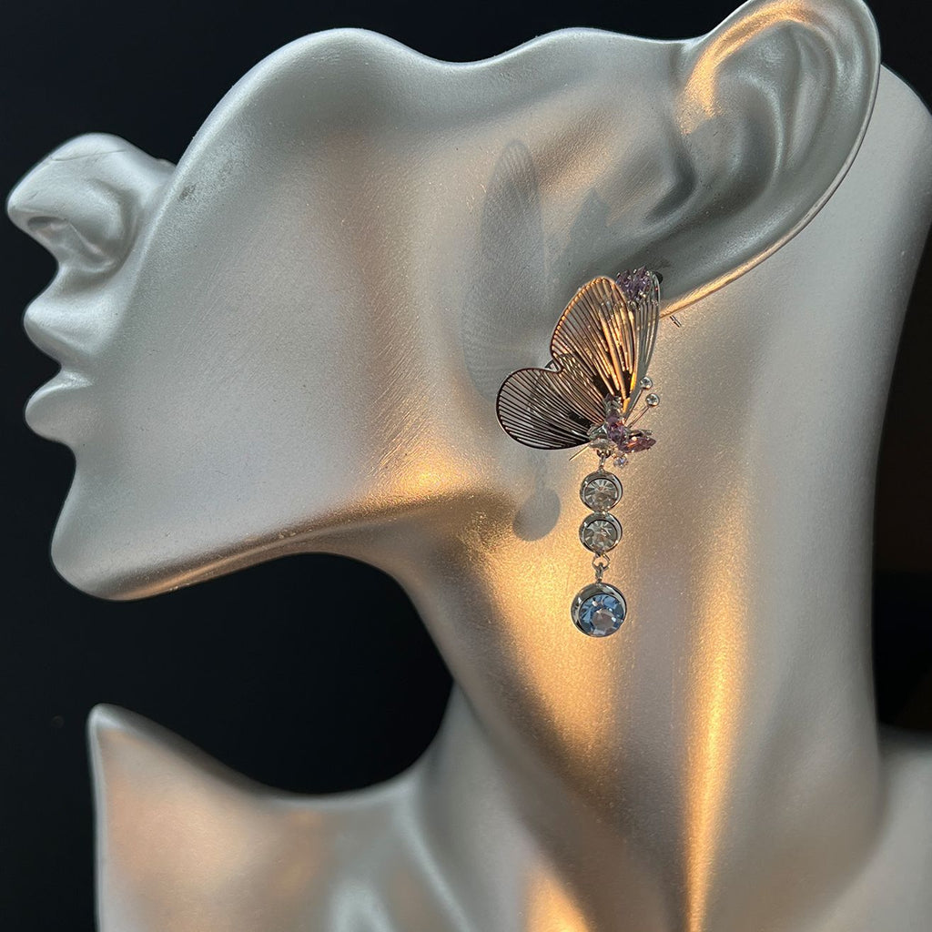 Summer Butterfly Studs – 925 Silver, Silver or Gold Tone