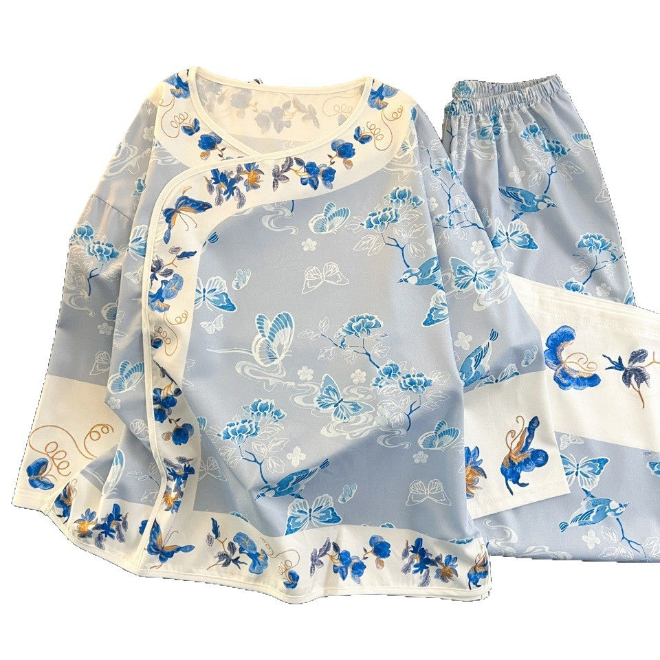 Korean-Chinese Palace Pajama Set – Vintage Court Style, M-XXL