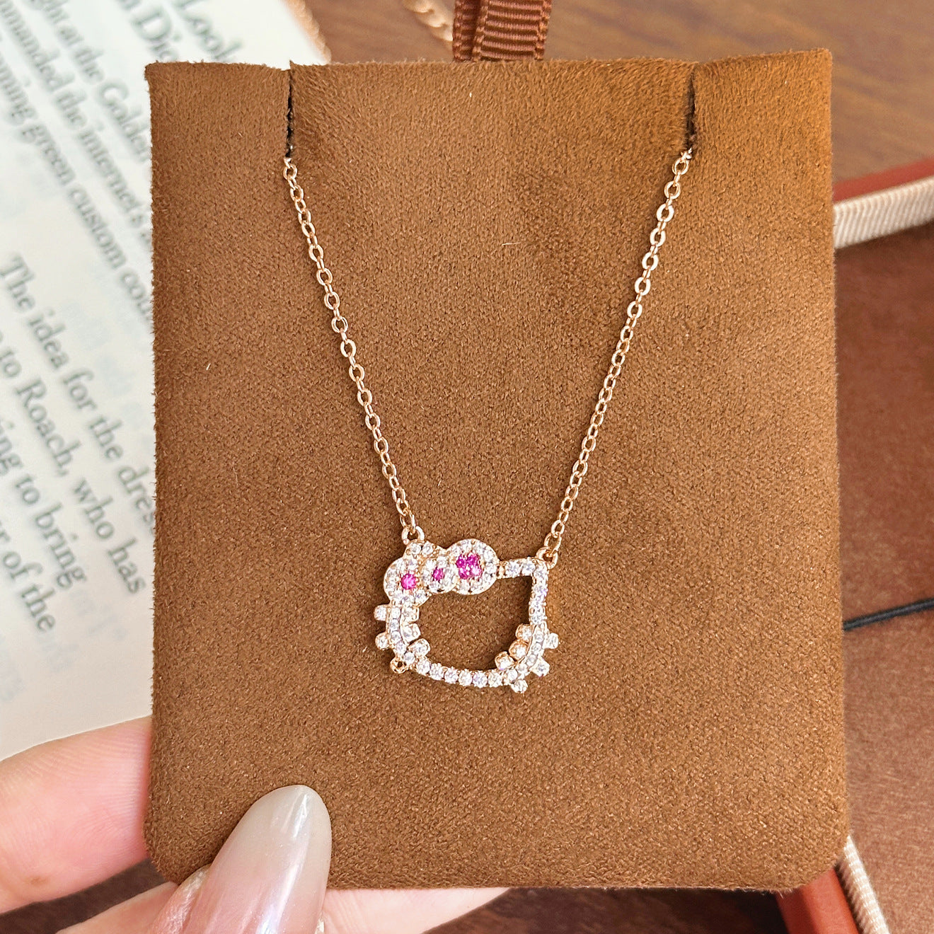 Kitty Cat Pavé Set – Sparkling Choker, Bracelet & Stud Earrings in Gold