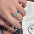 Blue Bunny Hug Jewelry Set – Paraiba Blue Rabbit Necklace, Ring, Earrings & Bracelet