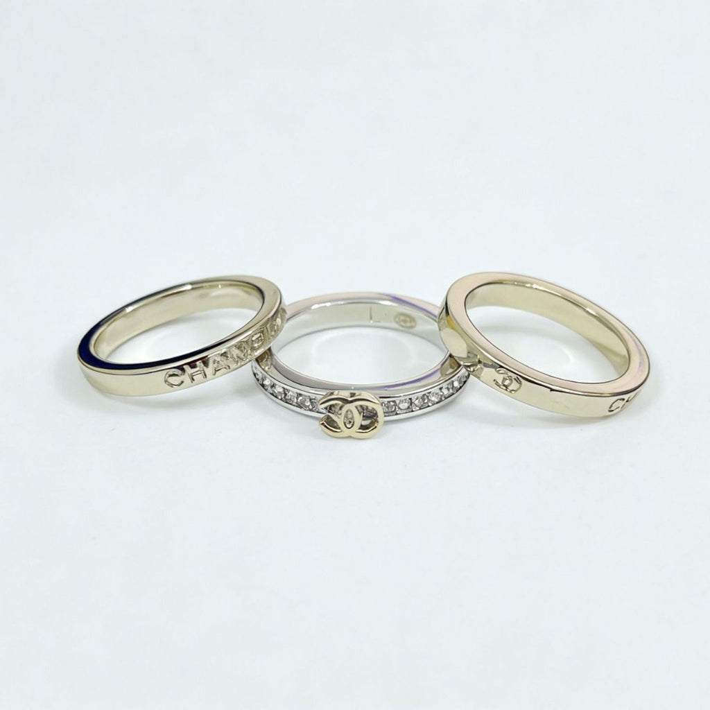 Interlocking C Ring & Bangle Set – Pavé Zirconia Band