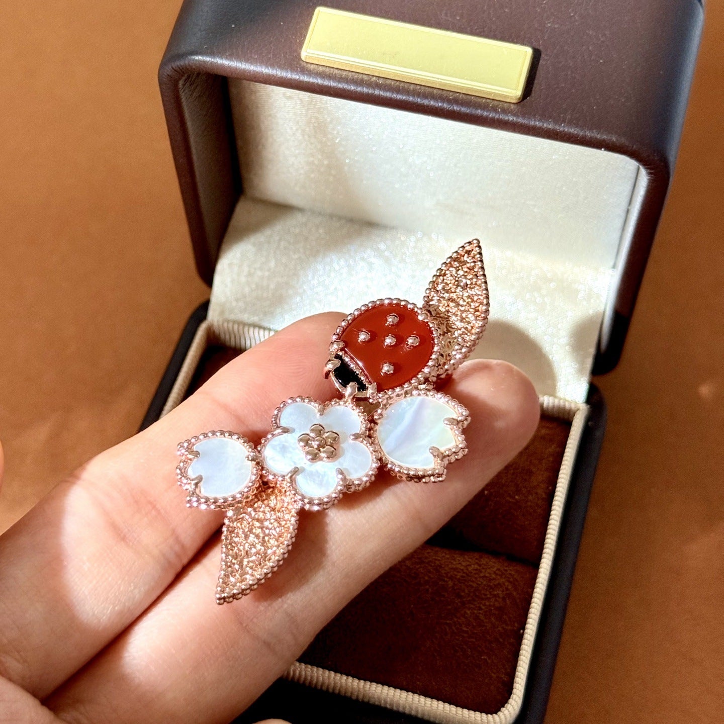 Butterfly & Floral Ensemble – Earrings, Bracelet, Ring, Brooch, Necklace