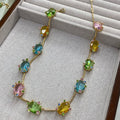 Dopamine Flower Jewelry Set – Necklace, Earrings, Bracelet & Ring