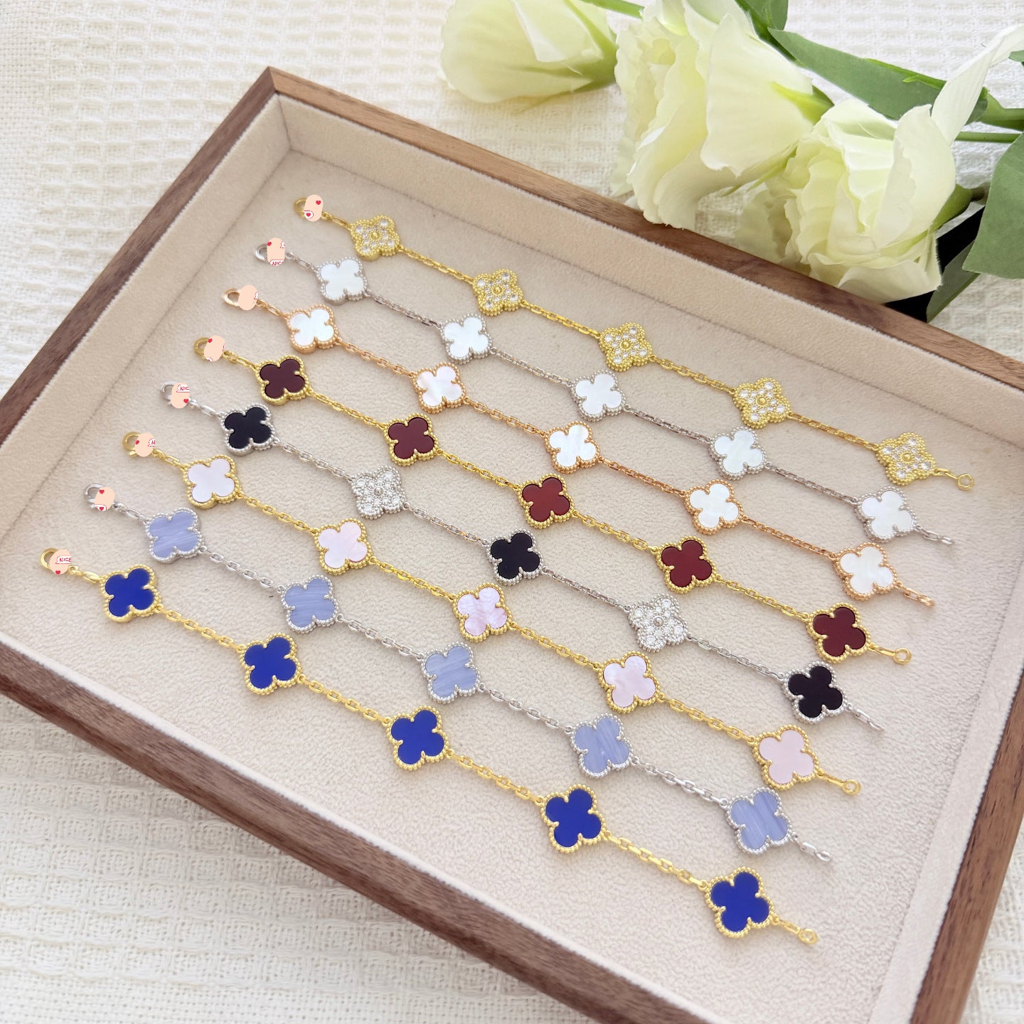 Classic Clover Bracelet – High-End CNC Clasp with Natural Stone Options