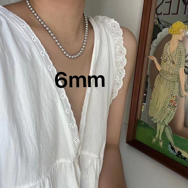 Lunar Luminescence · Classic Simulated Pearl Necklace (4-10mm)