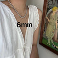Lunar Luminescence · Classic Simulated Pearl Necklace (4-10mm)
