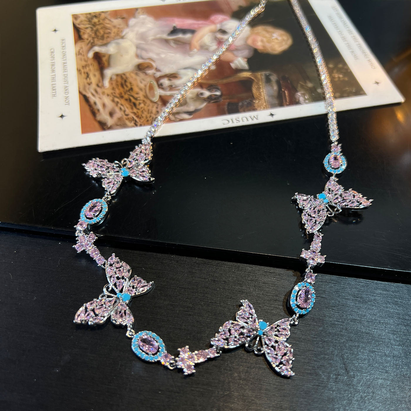 Heavy Craftsmanship Butterfly Set – Full Zirconia Pavé in Gold Tone