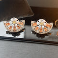 Citrus Pavé Earrings & Necklace – Grapefruit Design
