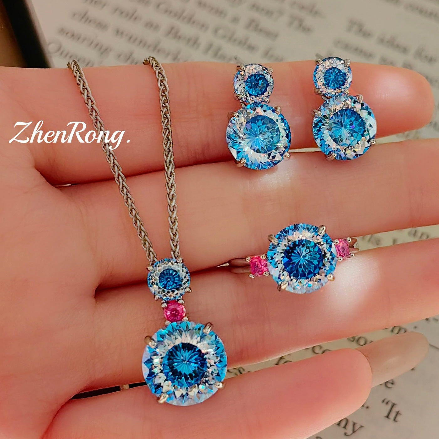 Fireworks Cut Gemstone Set – Tanzanite, Paraiba, Pink & Purple