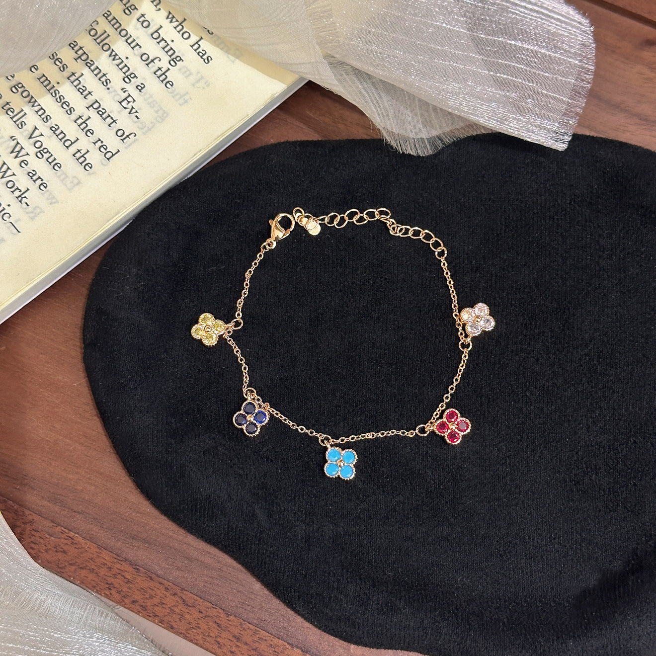 Luxury Brushed Pavé Bracelets – 58 Styles, Champagne Gold