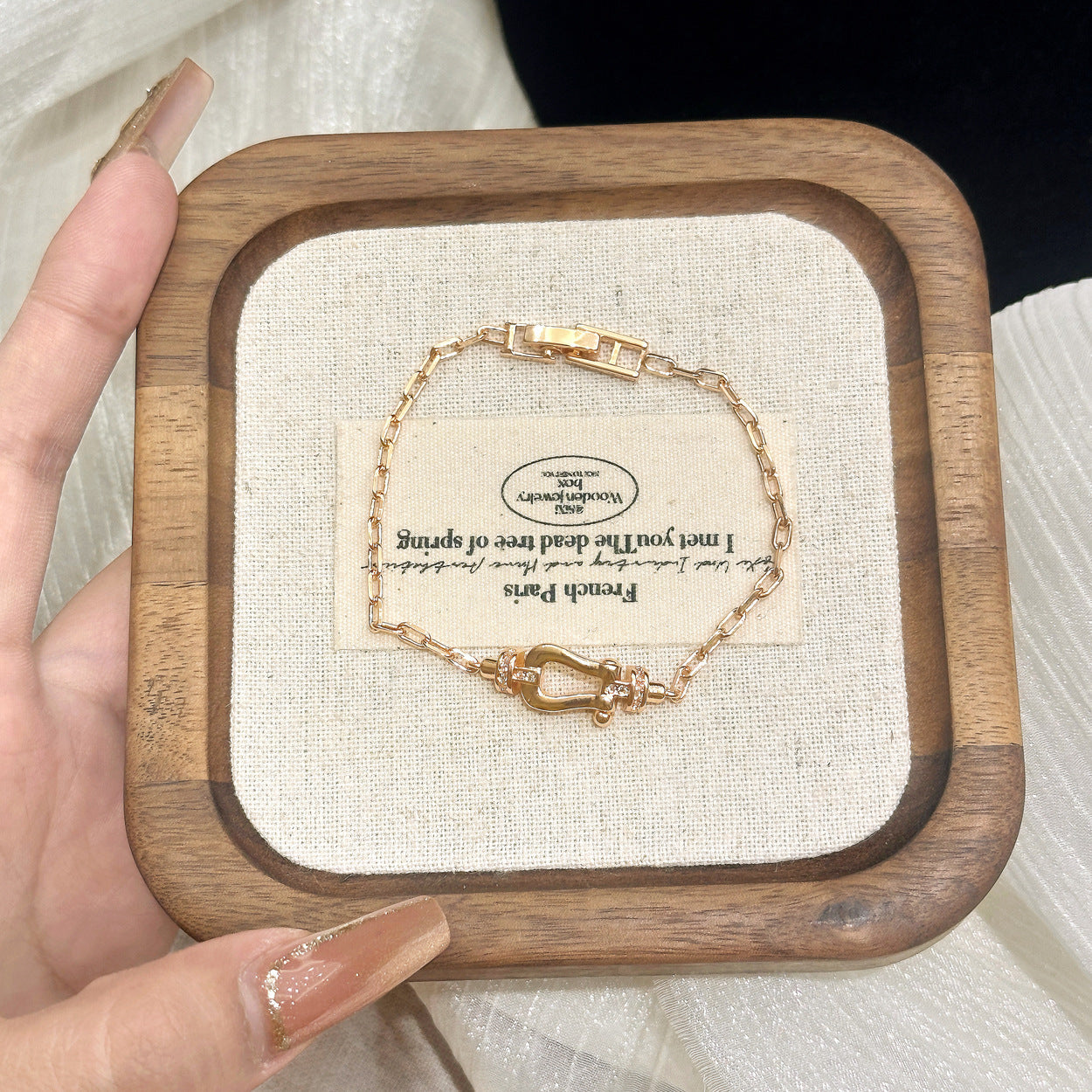 Luxury Brushed Pavé Bracelets – 58 Styles, Champagne Gold