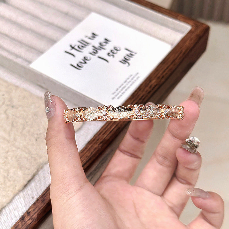 Luxury Brushed Pavé Bracelets – 58 Styles, Champagne Gold