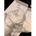 Cream White Sweet Pajama Set – Rich Girl Style, Wear Outside, S-3XL