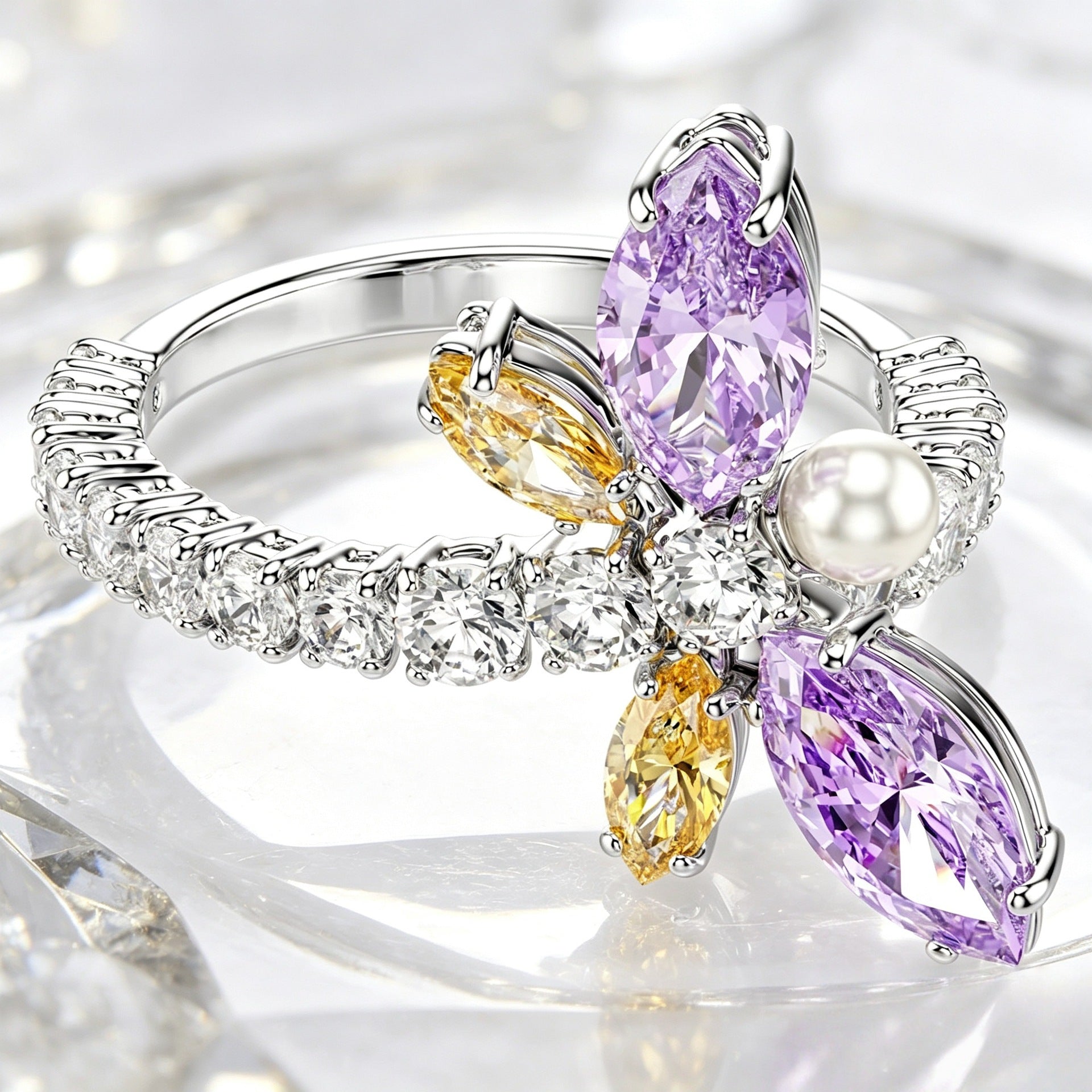 Unique Dragonfly Jewelry Set – Crystal Accessories for Special Occasions
