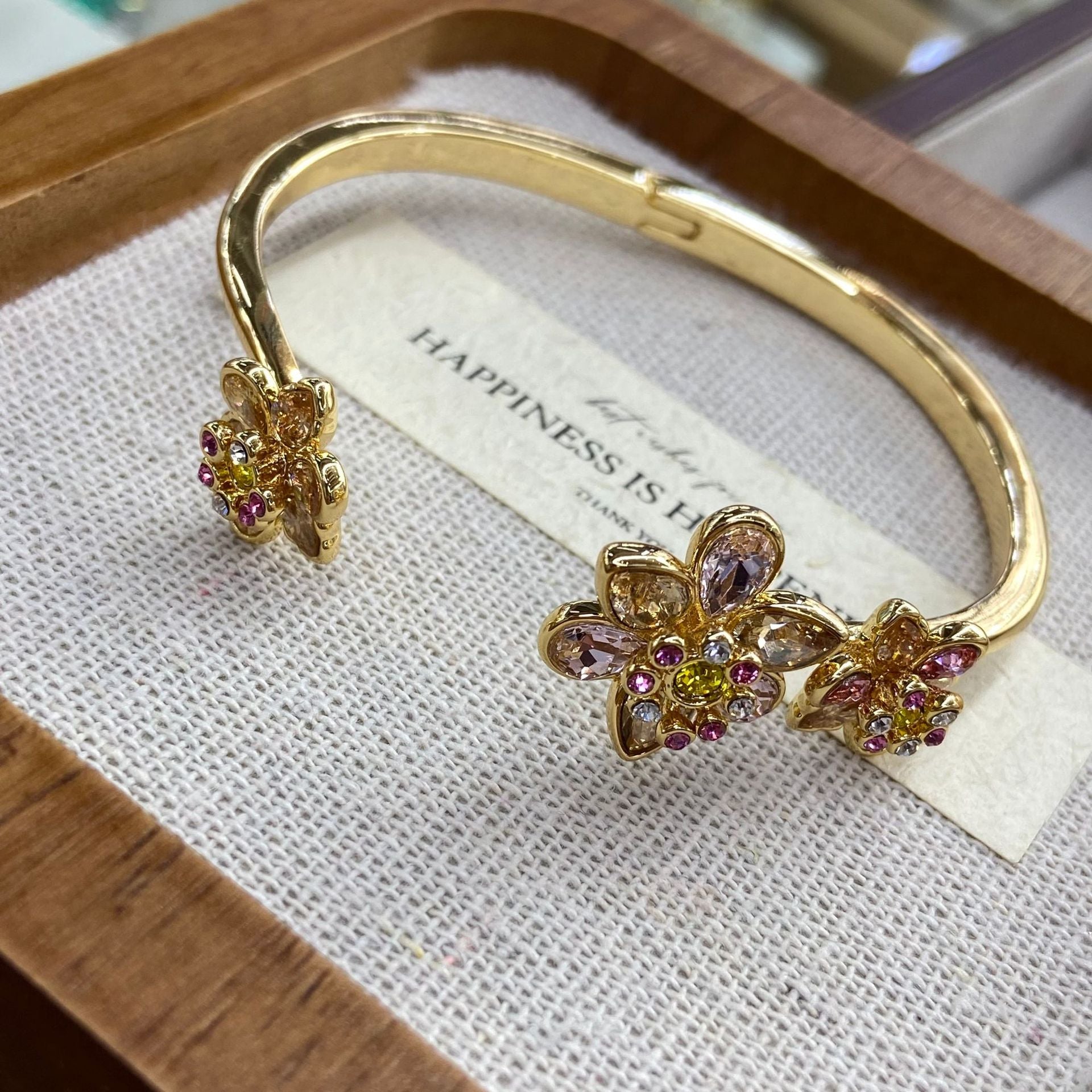 Colorful Flower Jewelry Set – Necklace, Earrings, Bracelet & Ring