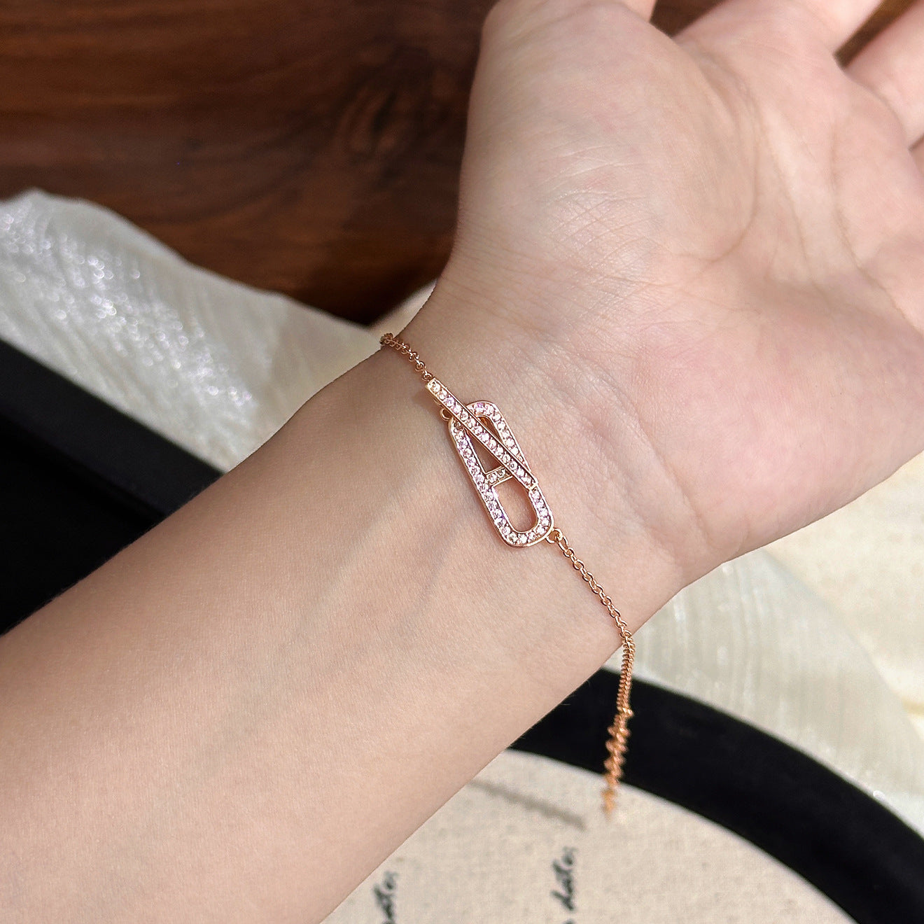 Luxury Brushed Pavé Bracelets – 58 Styles, Champagne Gold