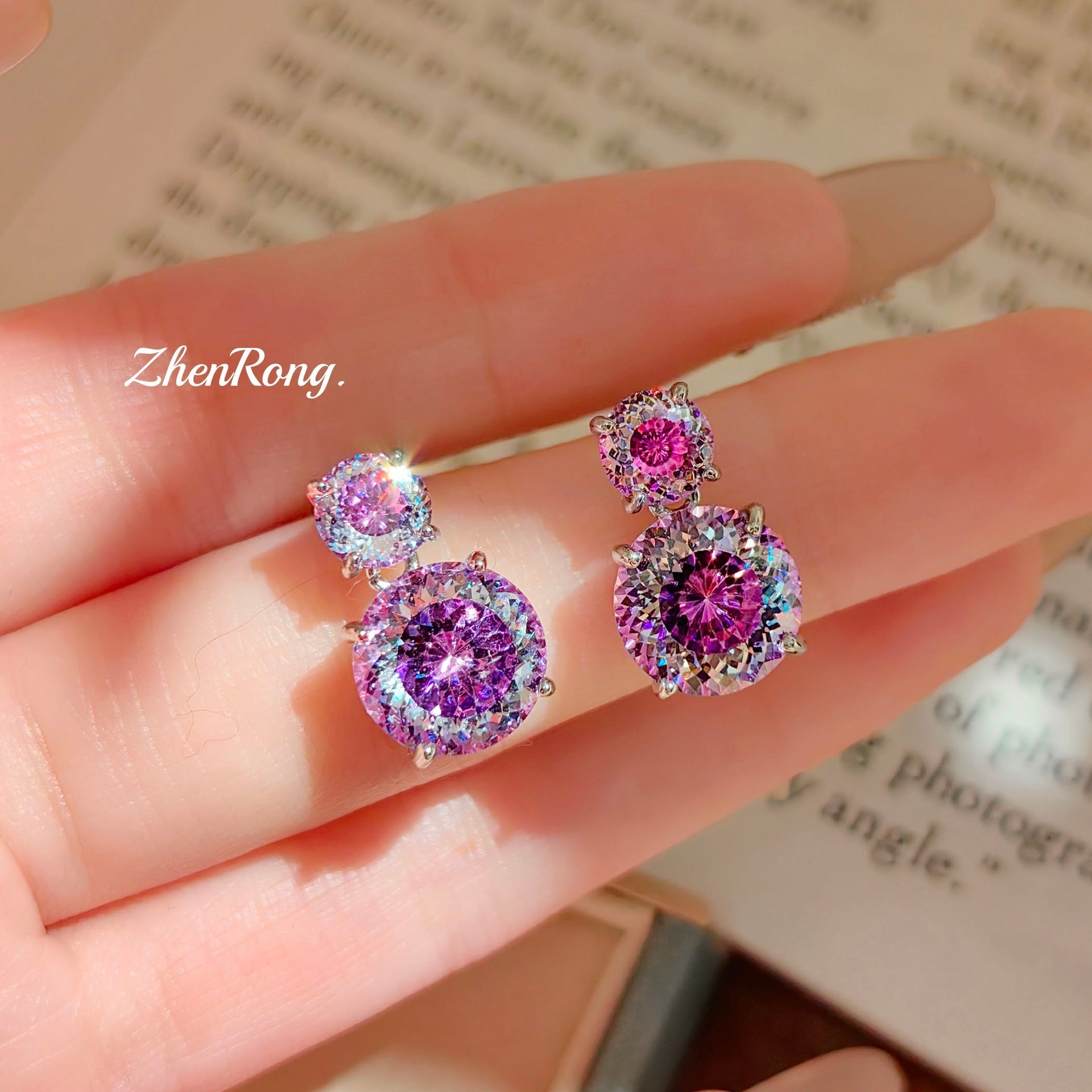 Fireworks Cut Gemstone Set – Tanzanite, Paraiba, Pink & Purple