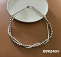 Twilight Twist · Dual-Tone Double-Strand Simulated Pearl Necklace