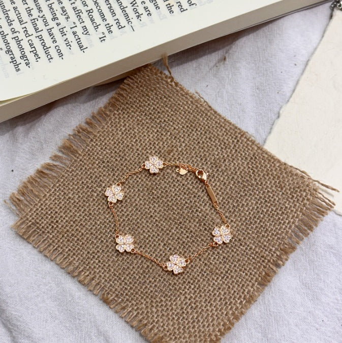 Luxury Brushed Pavé Bracelets – 58 Styles, Champagne Gold