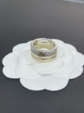 Interlocking C Ring & Bangle Set – Pavé Zirconia Band