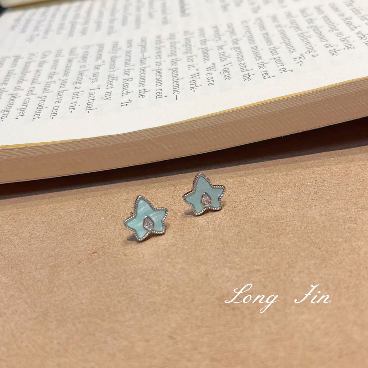 Mint Green Maple Leaf Set Premium Versatile Niche Light Luxury Leaf Necklace Bracelet Earrings