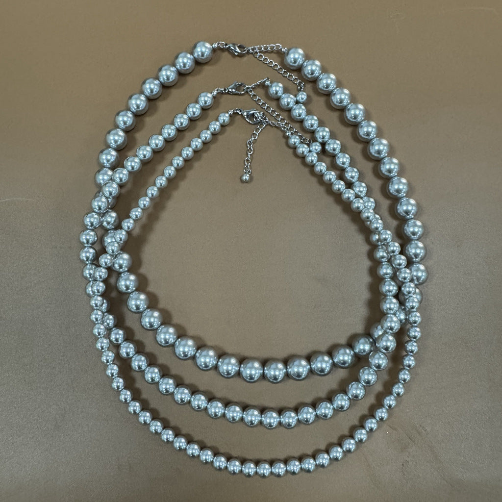 Lunar Luminescence · Classic Simulated Pearl Necklace (4-10mm)