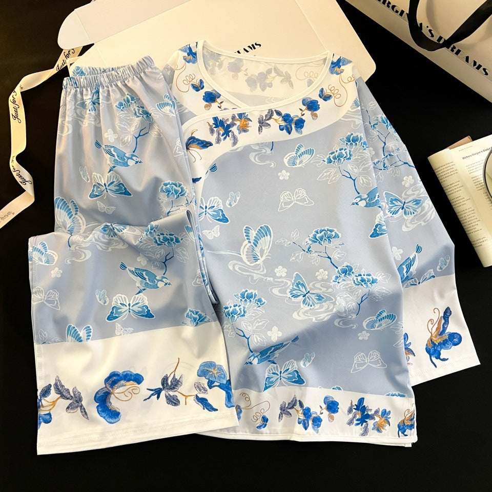 Korean-Chinese Palace Pajama Set – Vintage Court Style, M-XXL