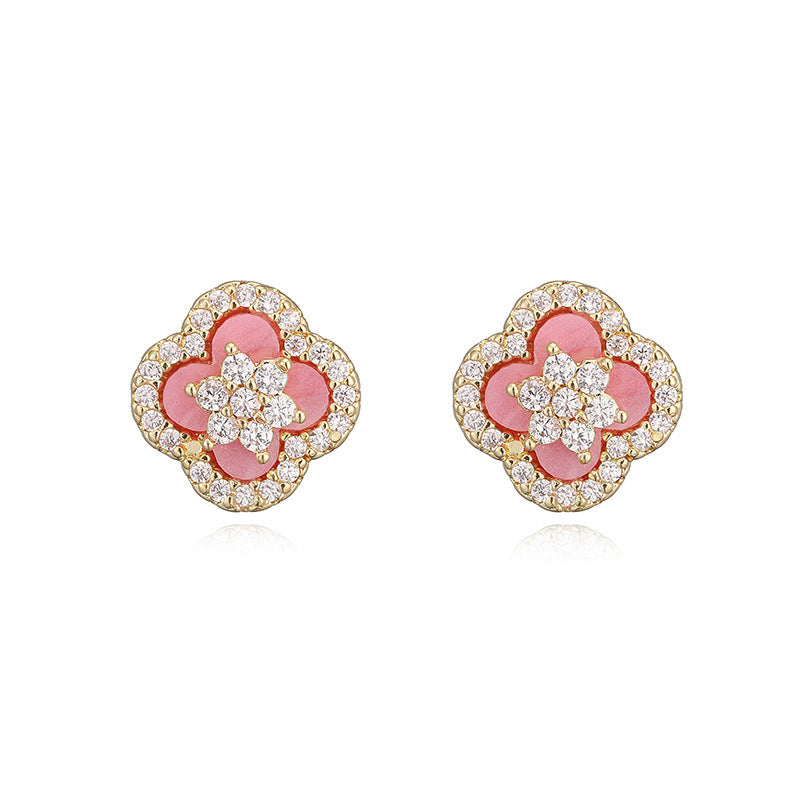 Everyday Clover Jewelry Set – Choose Your Favorite Color! Ring, Earrings & Necklace