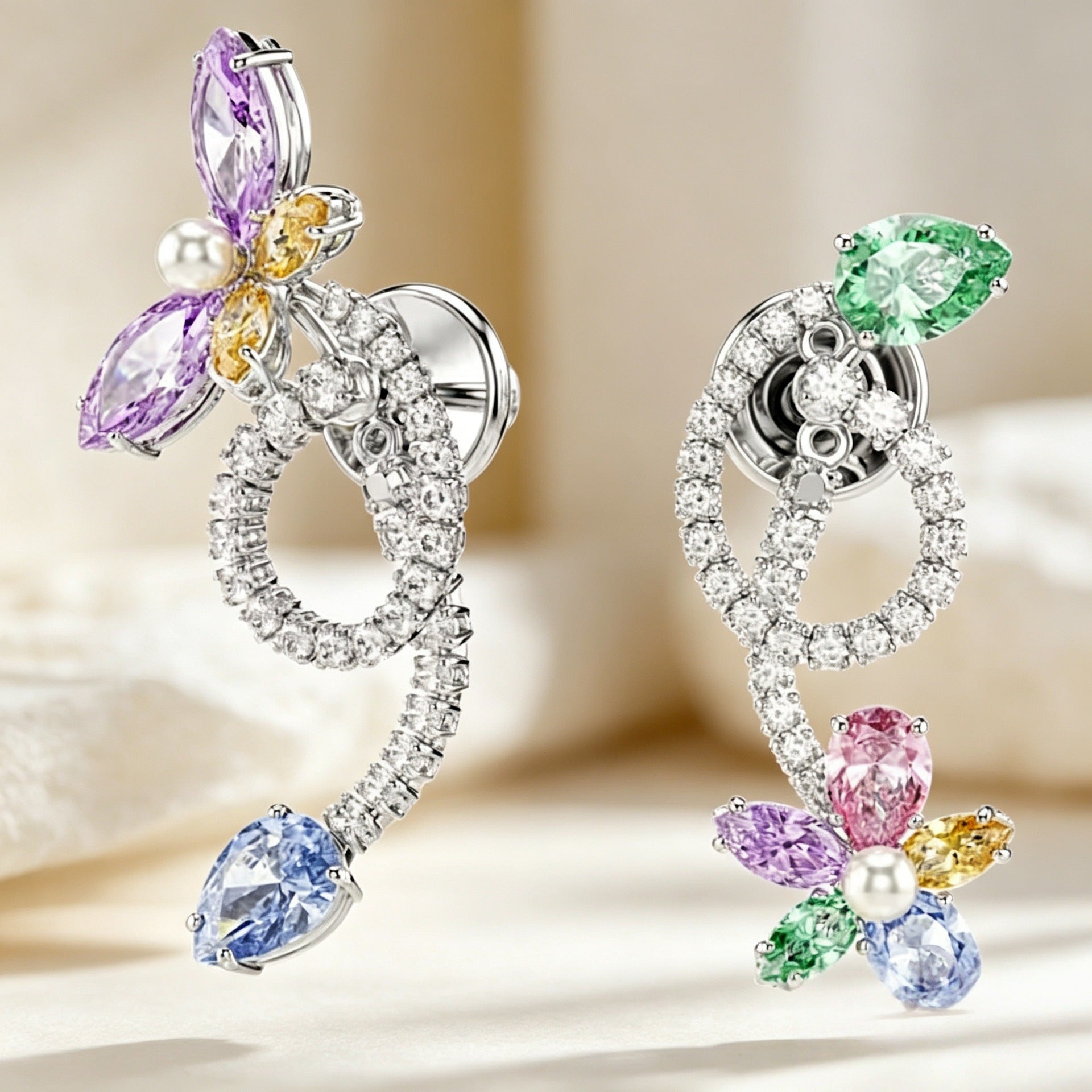 Unique Dragonfly Jewelry Set – Crystal Accessories for Special Occasions