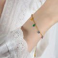 Midsummer Rainbow Pavé Bracelet & Necklace – 18k Gold Plated