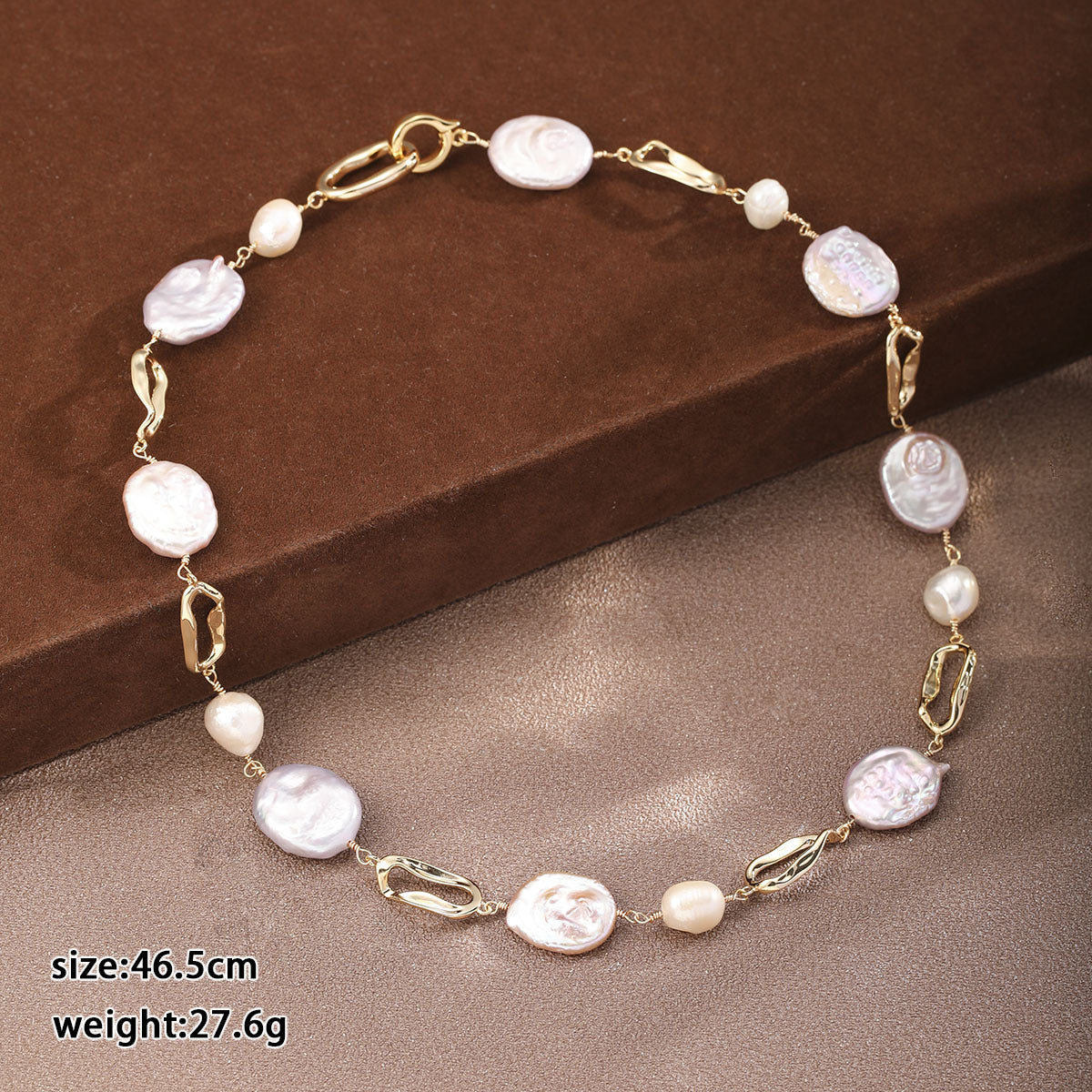 Unique Baroque Pearl Set – Irregular Pearl Necklace & Bracelet for Women