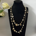 Pearl Camellia Sweater Chain – Light Luxury Long Necklace for Fall/Winter