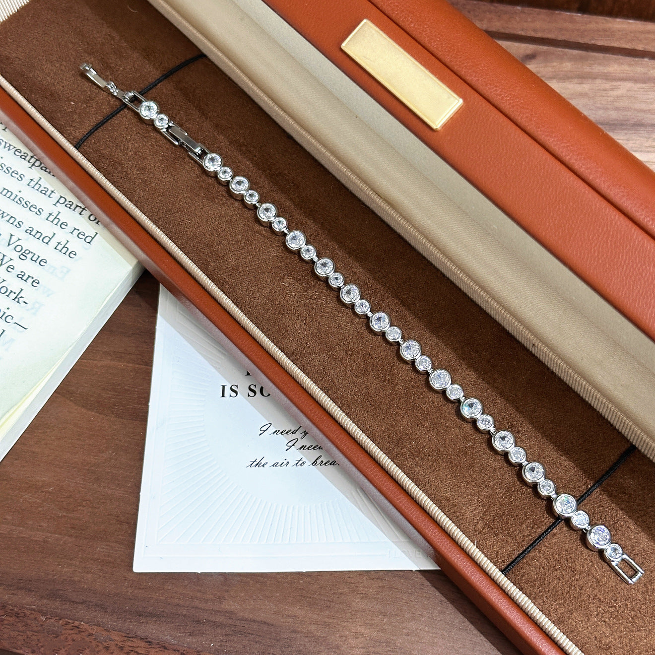 Bubble Full Pavé Bracelet – Champagne or White Gold