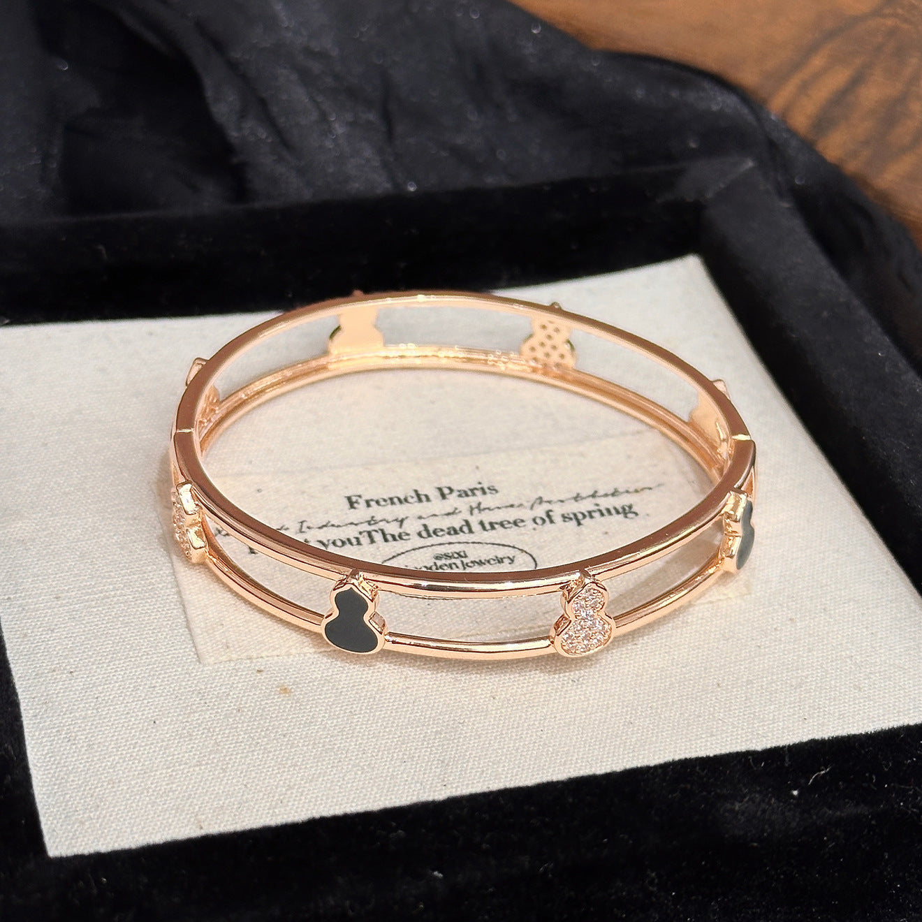 Luxury Brushed Pavé Bracelets – 58 Styles, Champagne Gold