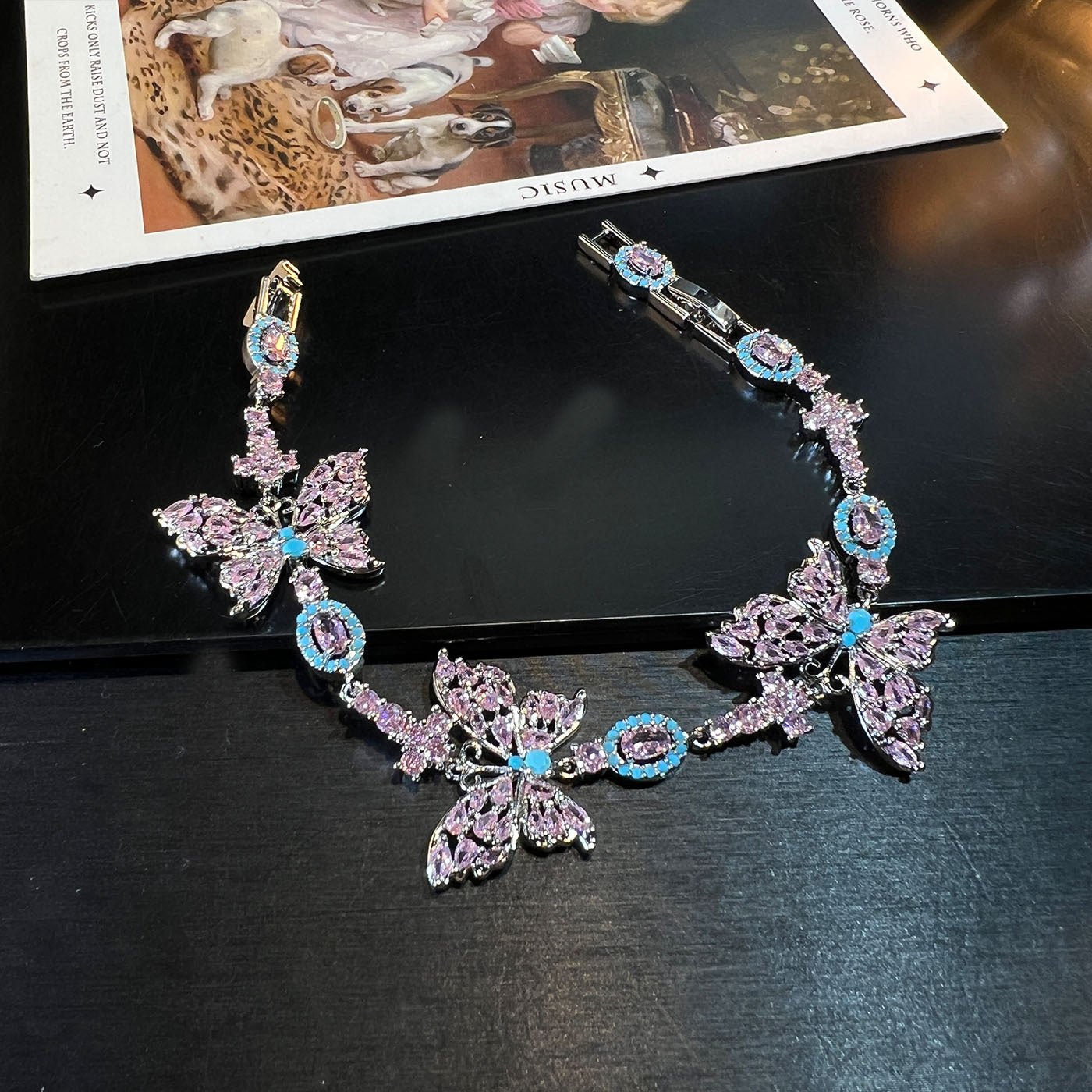 Heavy Craftsmanship Butterfly Set – Full Zirconia Pavé in Gold Tone