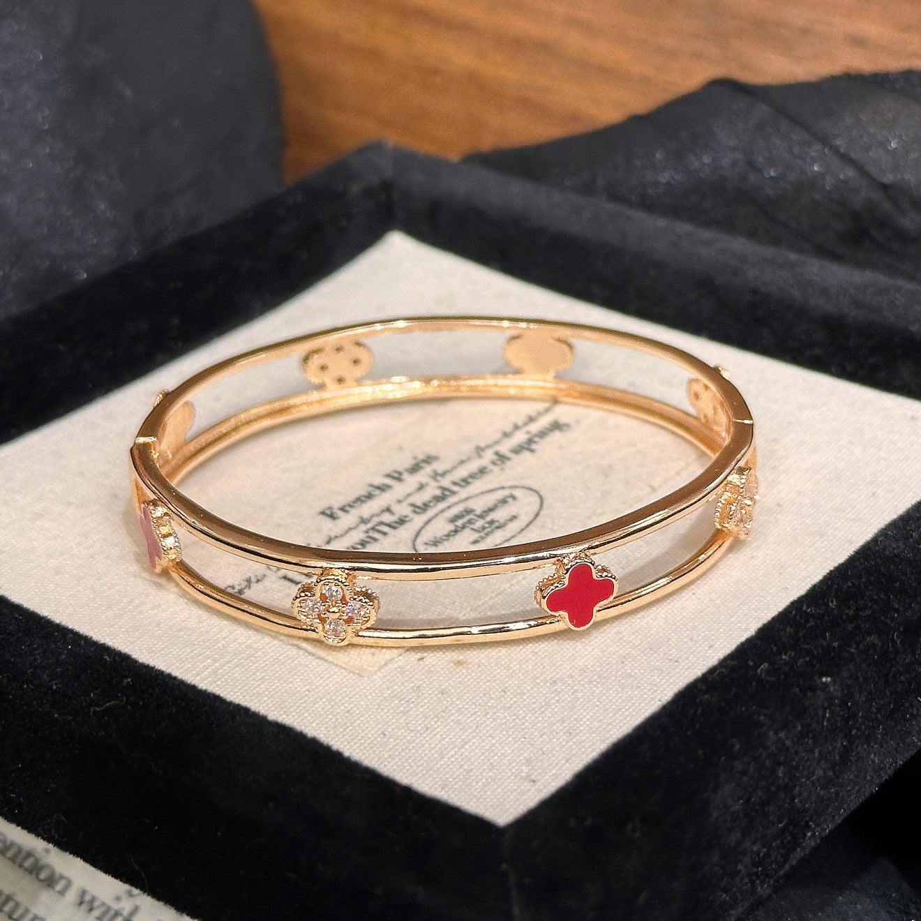 Luxury Brushed Pavé Bracelets – 58 Styles, Champagne Gold
