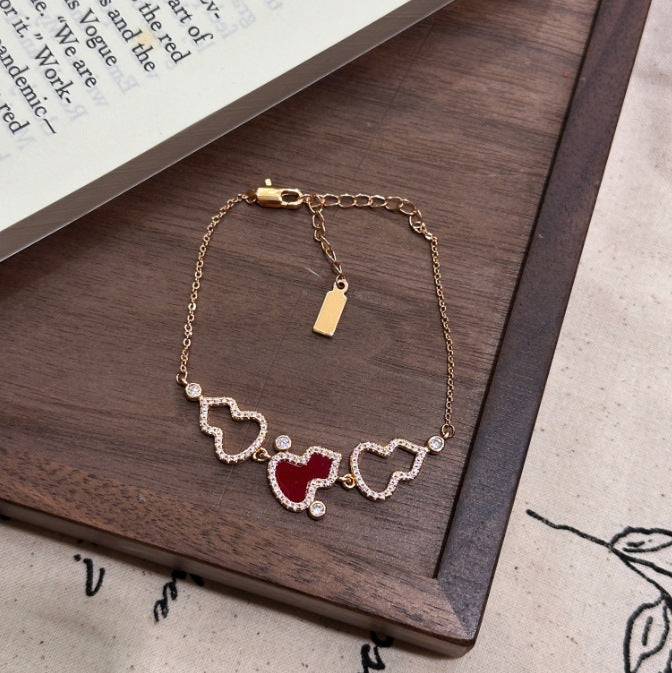 Luxury Brushed Pavé Bracelets – 58 Styles, Champagne Gold