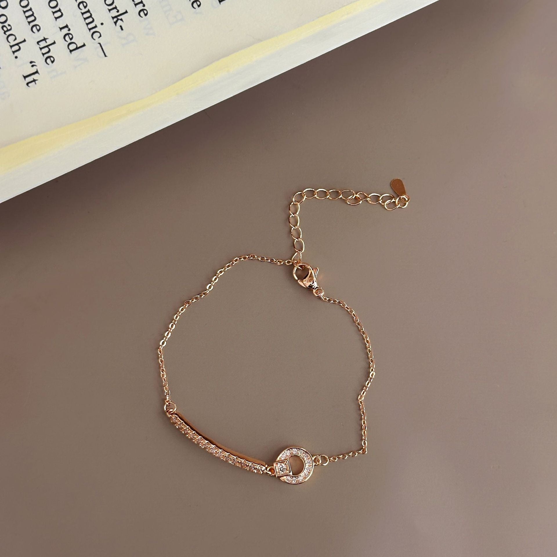 Luxury Brushed Pavé Bracelets – 58 Styles, Champagne Gold