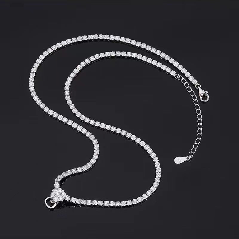 Radiant Cut Aqua Zirconia Set – Pendant, Chain, Ring & Earrings