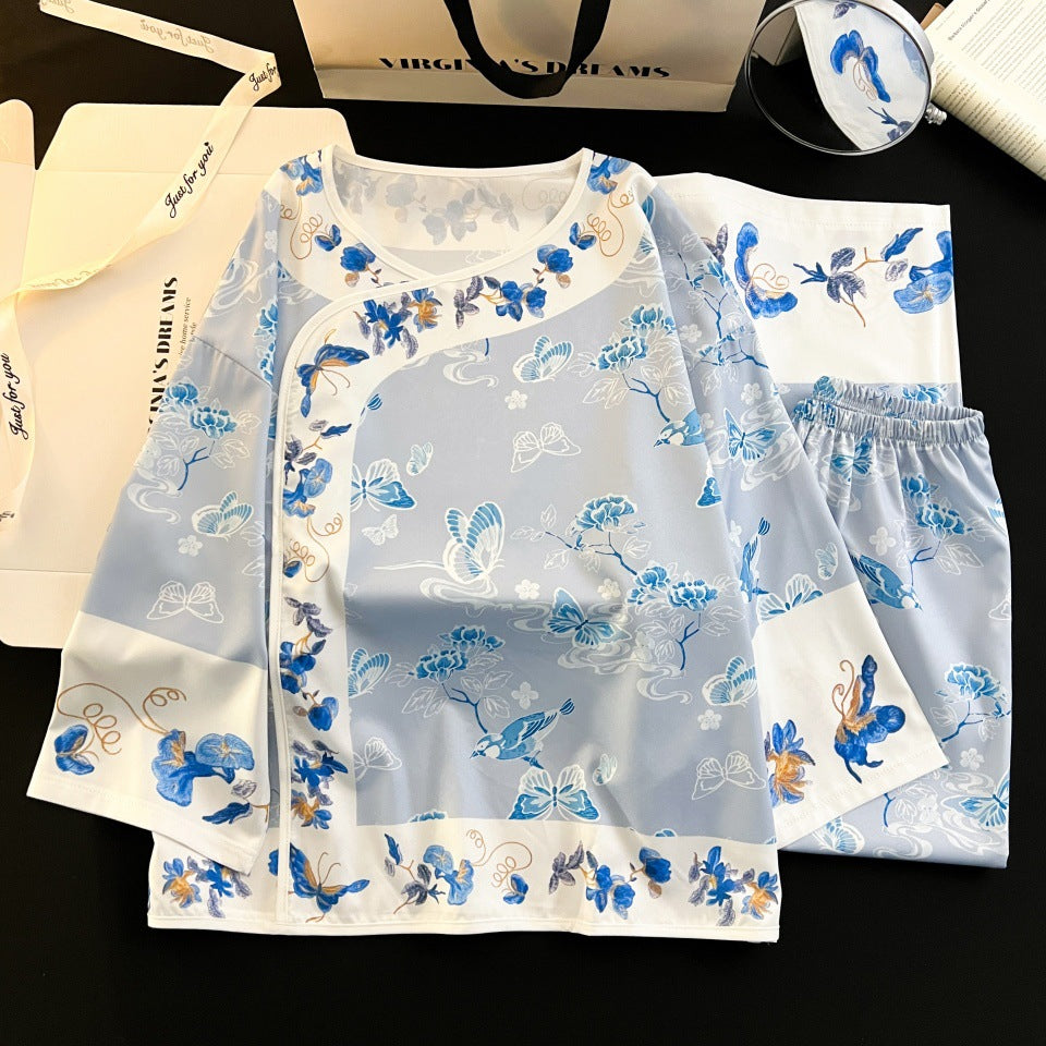 Korean-Chinese Palace Pajama Set – Vintage Court Style, M-XXL