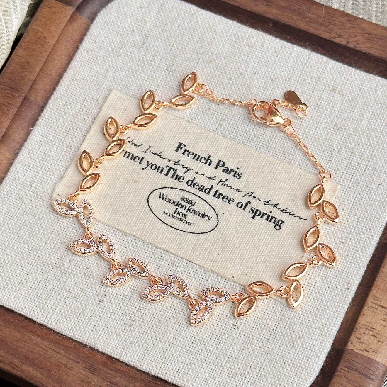 Luxury Brushed Pavé Bracelets – 58 Styles, Champagne Gold